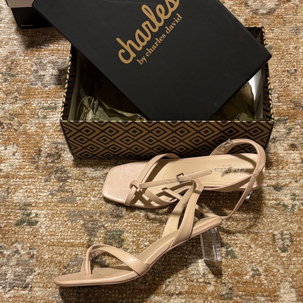 Fancy Charles by Charles David Nude women’s Strappy Heels 7.5